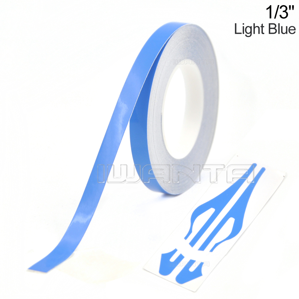 1/3" Light Blue Pinstriping Pin Stripe DIY Line Roll Vinyl Decal